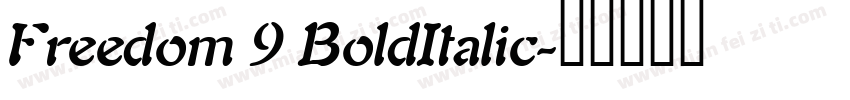 Freedom 9 BoldItalic字体转换